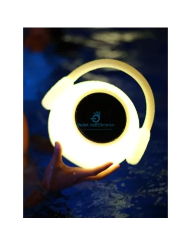 Mantra altavoz luminoso rgb con telec.porta.10w ip44 bluetooth